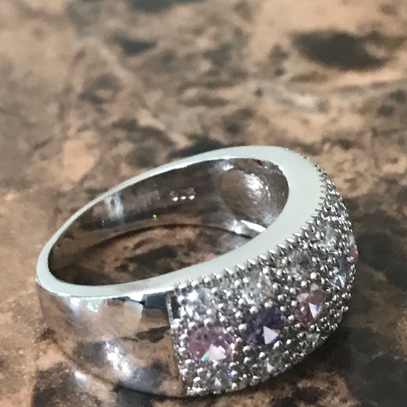 Amethyst and pink sapphire sterling silver - Picture 2 of 8